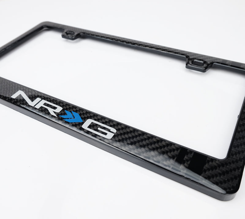 NRG Carbon License Plate Frame/ Fiber Poly Dip Finish Wet w/ NRG Logo CARB-P200NRG