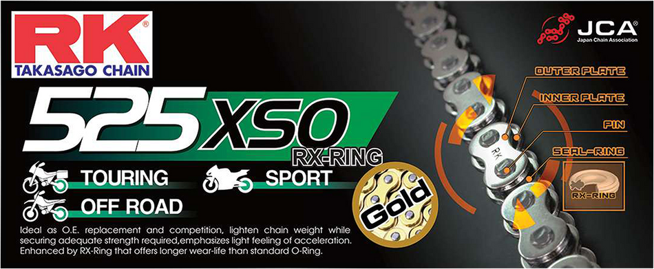 RK GB 525 XSO - Chain - 110 Links GB525XSO-110