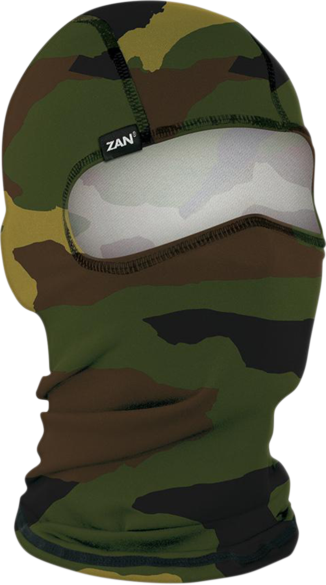 ZAN HEADGEAR Polyester Balaclava - Woodland Camo WBP118