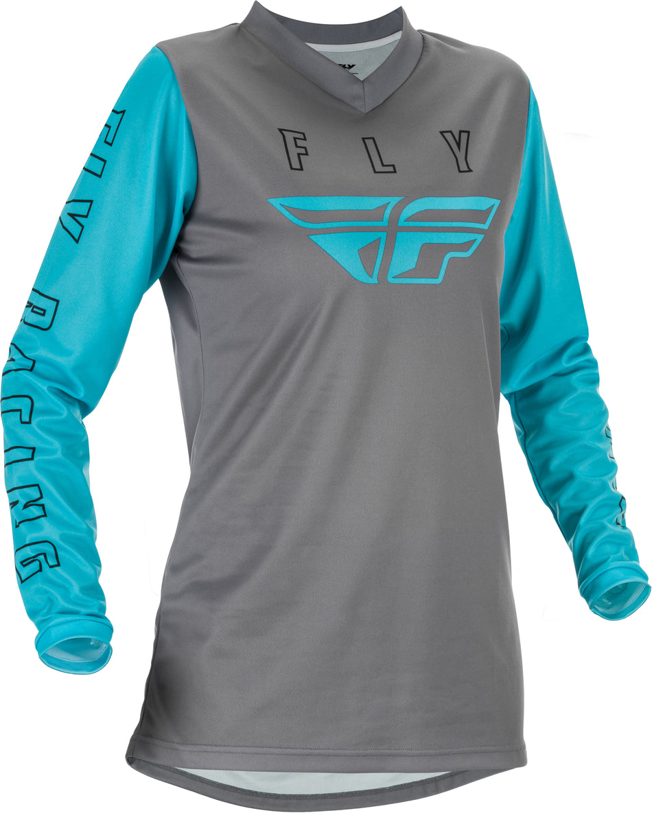 FLY RACING Youth F-16 Jersey Grey/Blue Ys 374-826YS