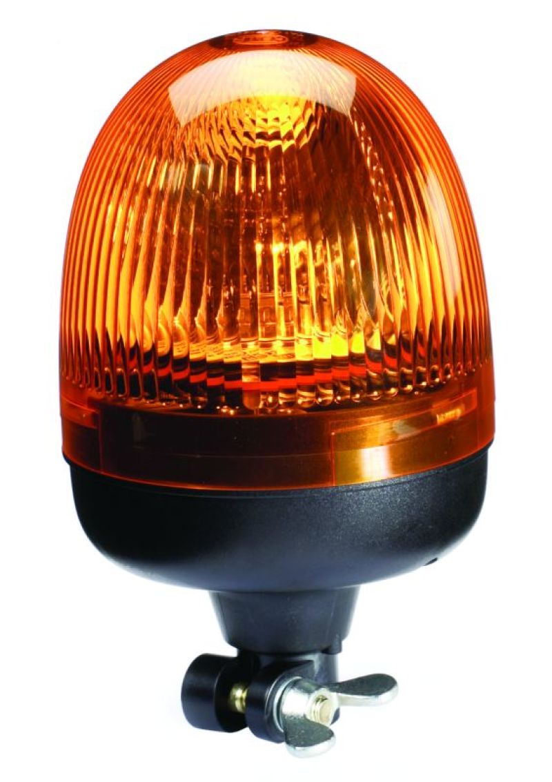 Hella Rota Compact 12V Amber Lens Beacon w/ Flexible Pole Mount LA009506001