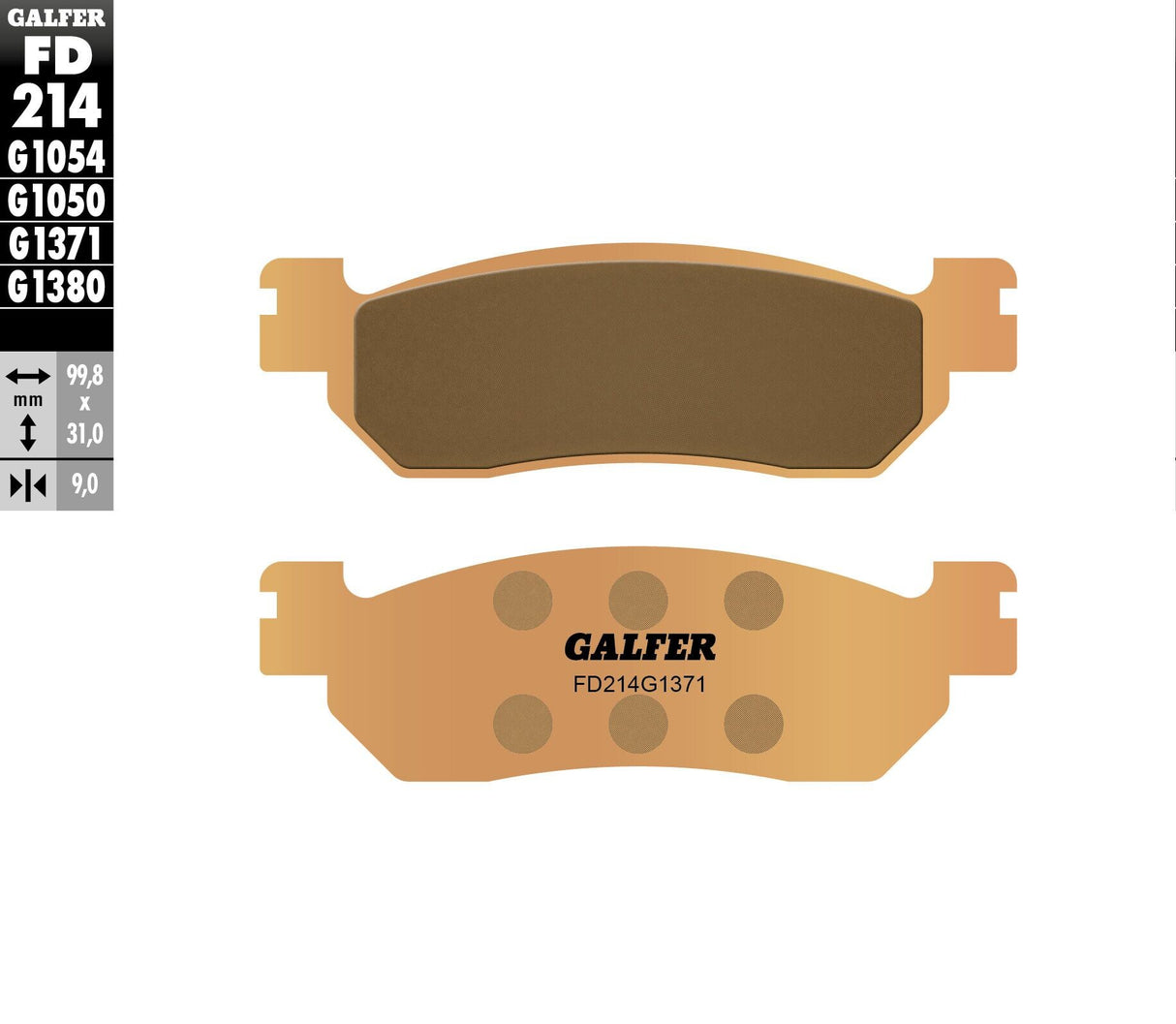 GALFER Brake Pads Sintered Fd214g1371 FD214G1371