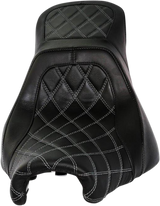 DANNY GRAY Weekday™ 2-Up Seat - Double Diamond w/ Gray Stitching - XL - Black - FXBR 24-811DIA