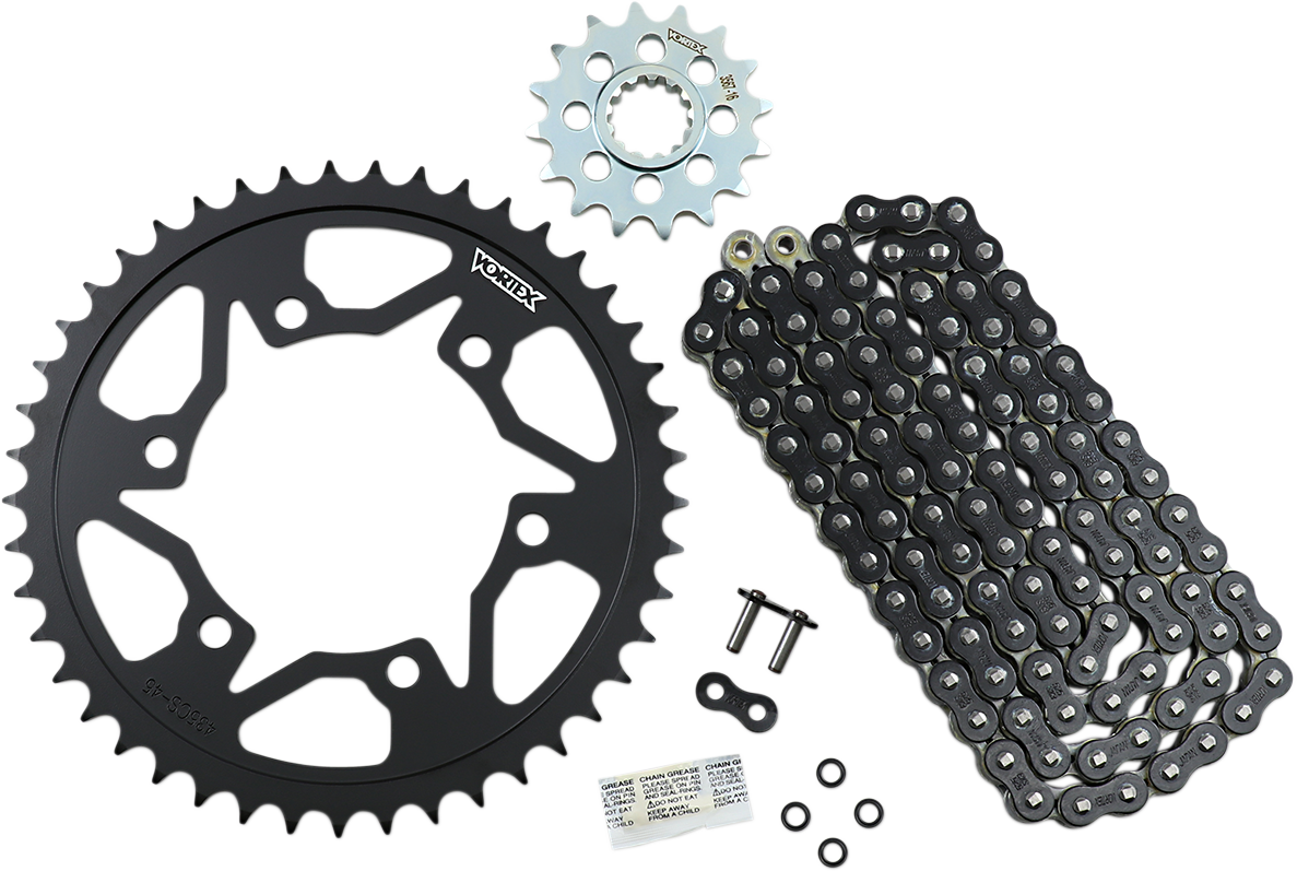 VORTEX Chain Kit - Black - Yamaha - FZ-09 /MT-09/XSR 900 CK6453