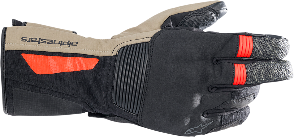 ALPINESTARS Denali Aerogel Drystar® Gloves - Black/Dark Khaki/Fluo Red - Small 3526922-1853-S