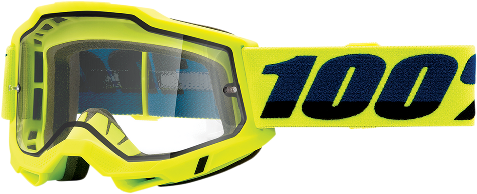 100% Accuri 2 Enduro Goggles - Fluo Yellow - Clear 50015-00003