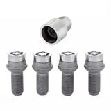 McGard Wheel Lock Bolt Set - 4pk. (Radius Seat) M14X1.5 / 17mm Hex / 27.0mm Shank Length - Chrome 28174