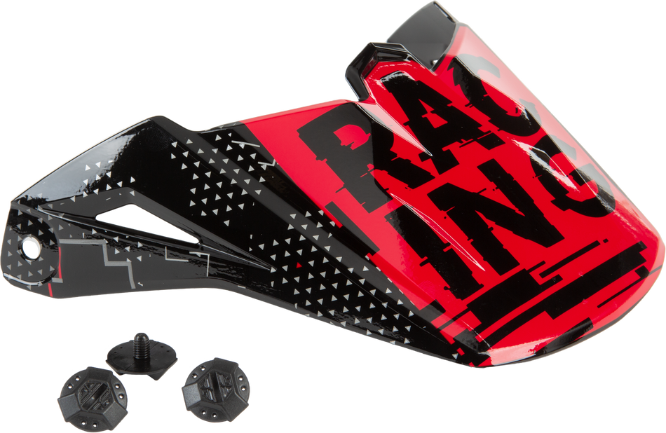 FLY RACING Youth Kinetic Scan Visor Black/Red F73-88211