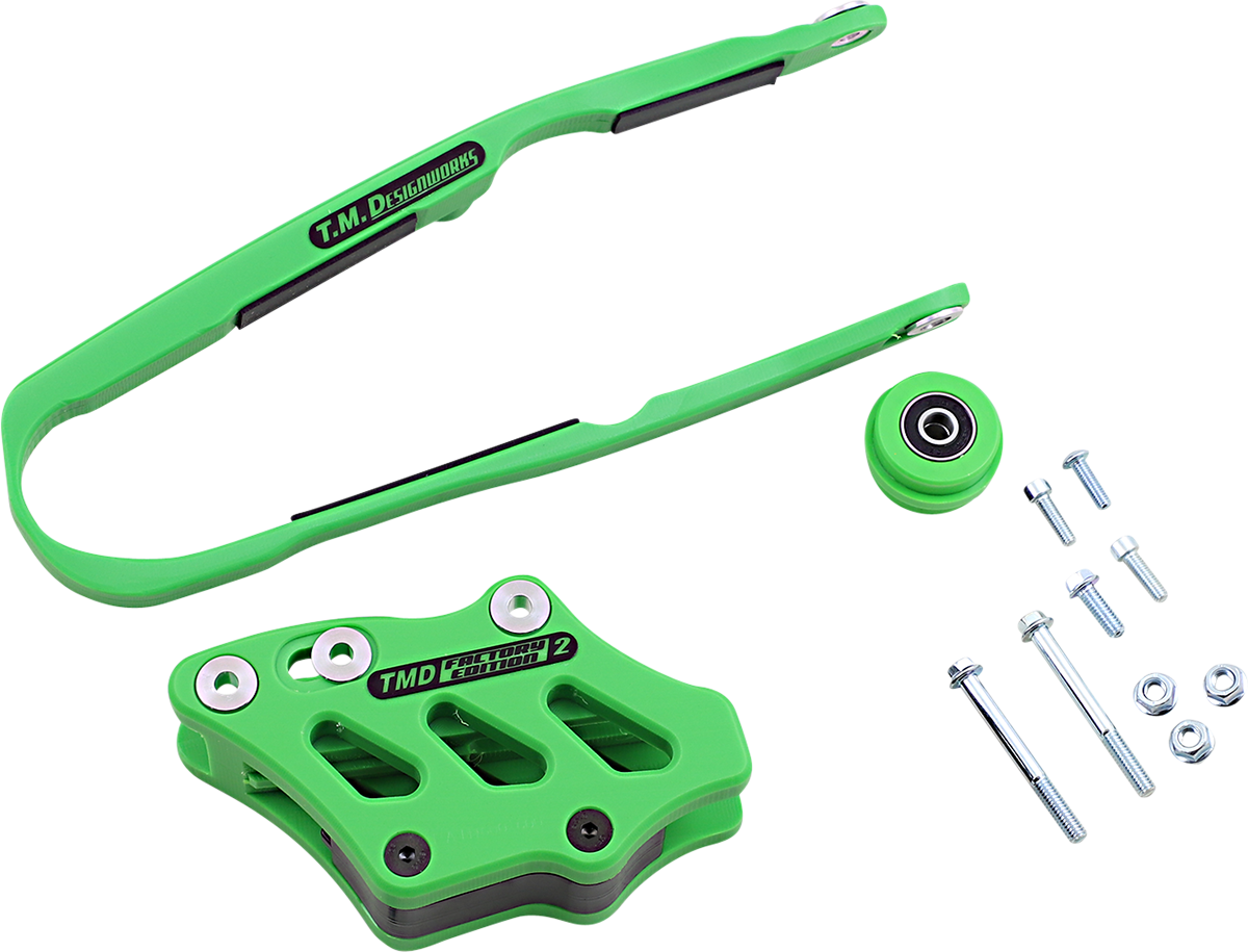 T.M. DESIGNWORKS Chain Guide/Slider - Kawasaki - Green KCP-K10-GR