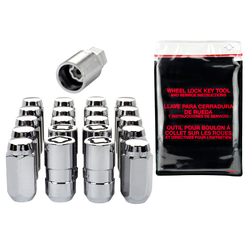 McGard 5 Lug Hex Install Kit w/Locks (Cone Seat Nut) M14X1.5 / 22mm Hex / 1.635in. Length - Chrome 84525