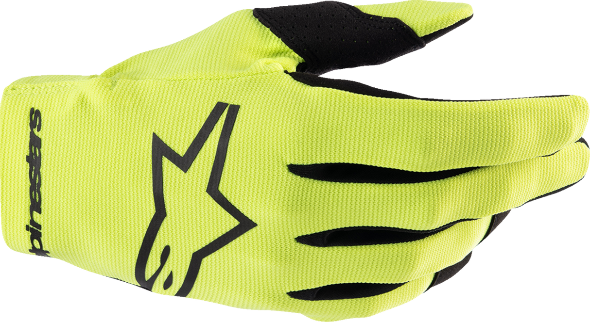 Guantes de radar para jóvenes ALPINESTARS - Amarillo fluo/Negro - Pequeños 3541824-551-S