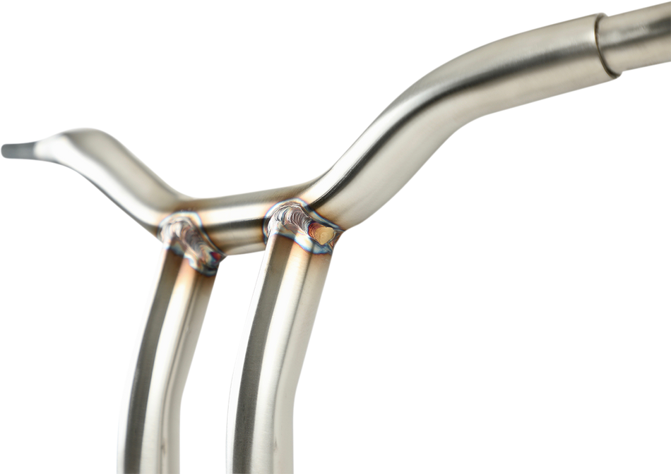 LA CHOPPERS Handlebar - Kage Fighter - One Piece - Bent - 10" - Stainless Steel LA-7338-10SS