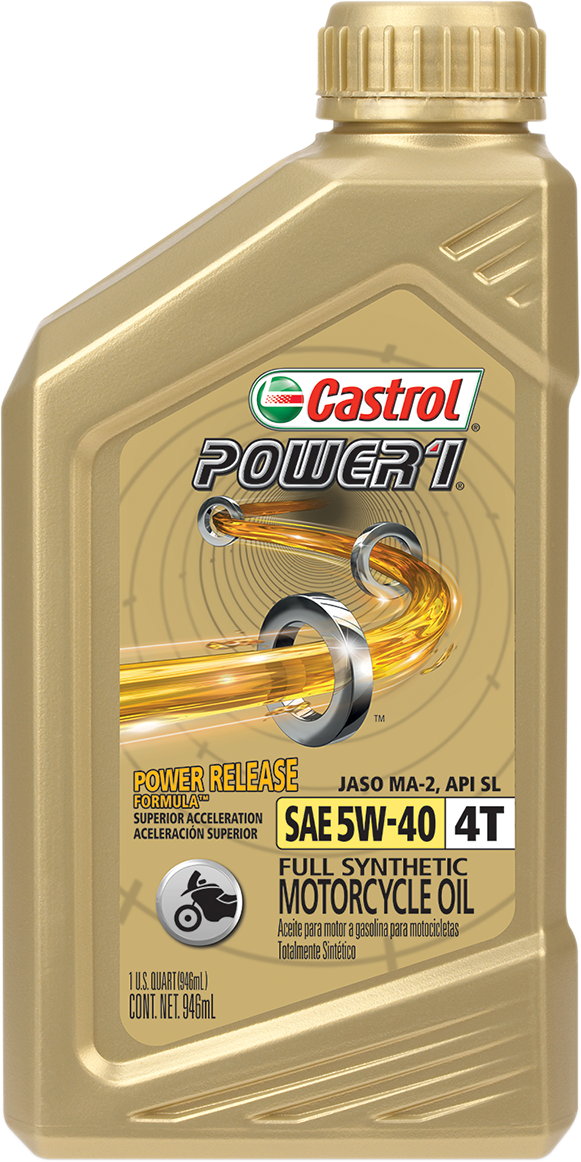 CASTROL Power 1® Synthetic Engine Oil - 5W-40 - 1 U.S. quart 15D29D