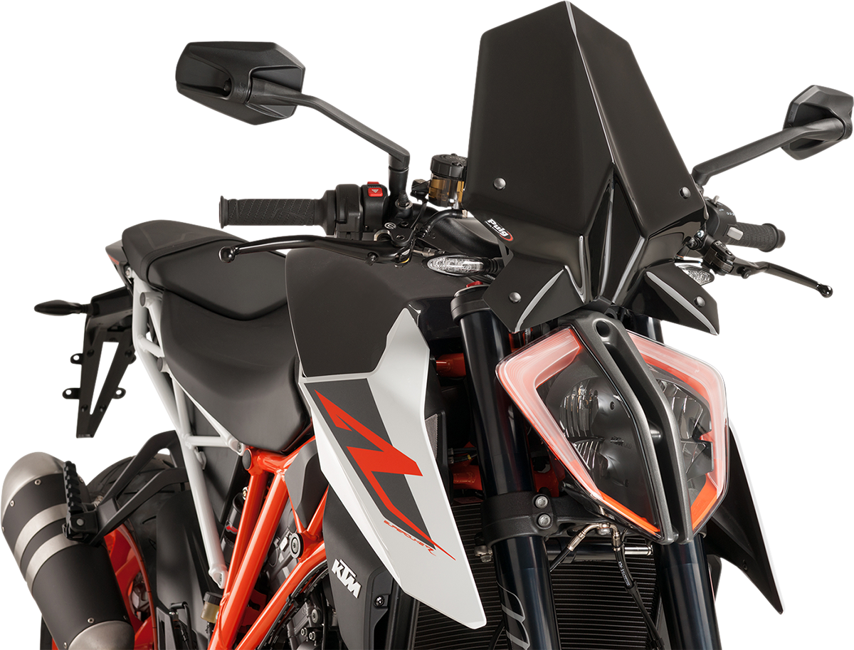 PUIG HI-TECH PARTS New Generation Windscreen - Black - KTM 9692N