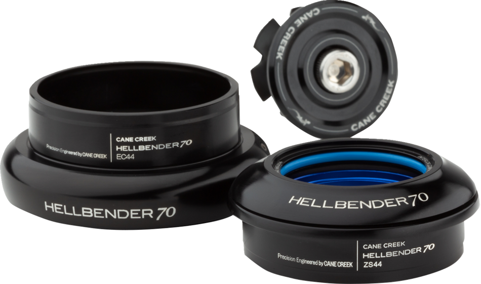 CANE CREEK CYCLING COMPONENTS Hellbender 70 Headset - Complete - ZS44/28.6/H8 - ZS56/40 - Black BAA1186K