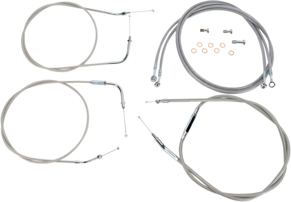 Kit de línea de cables BARON - 15" - 17" - Roadstar '99 - '03 - Acero inoxidable BA-8021KT-16 