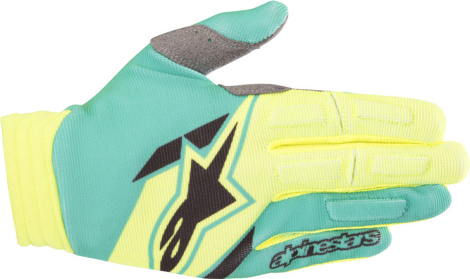 ALPINESTARS Aviator Gloves Yellow/Teal Xl 3560318-578-XL