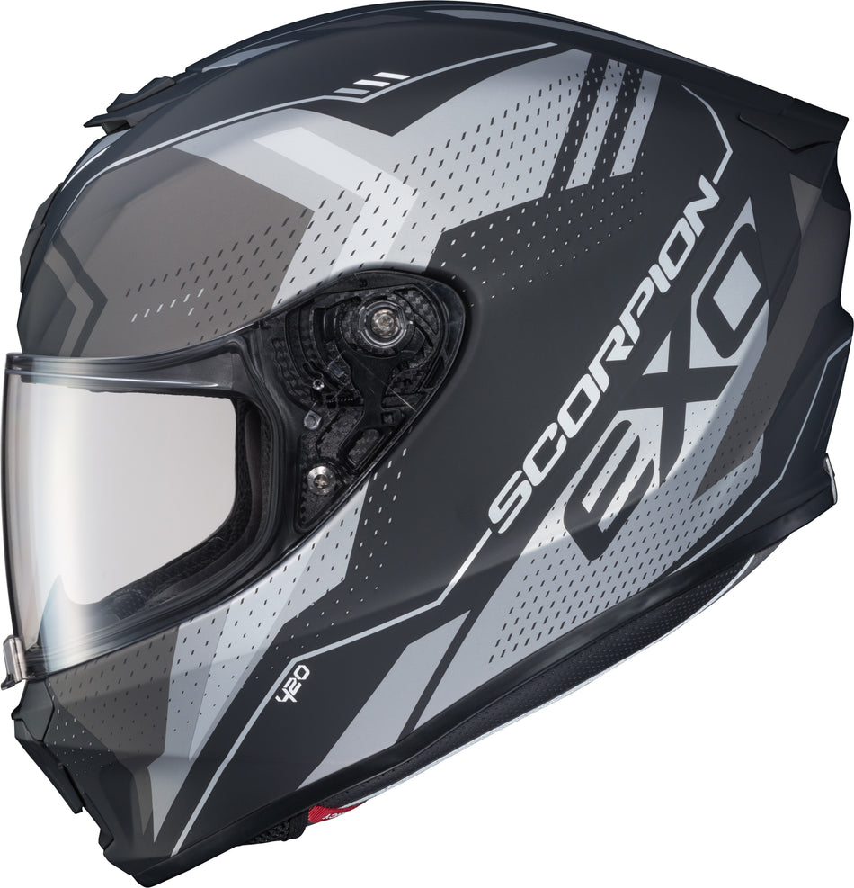 SCORPION EXO Exo-R420 Full-Face Helmet Seismic Matte Dark Grey Lg 42-1415