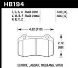 Hawk 2010 Camaro SS HPS Street Rear Brake Pads KHB194F.570