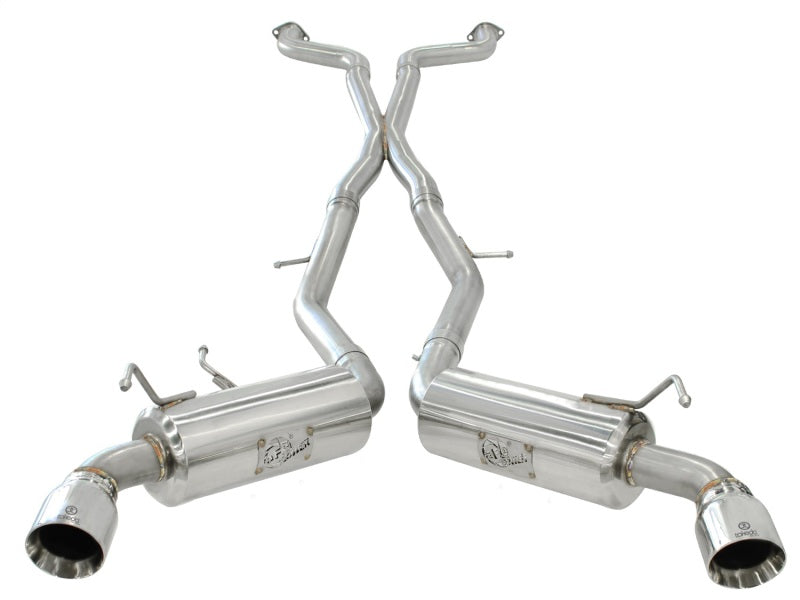 aFe Takeda 2.5inch SS Exhaust Cat-Back 09-13 Nissan 370Z V6 3.7L Polished Tips 49-36107