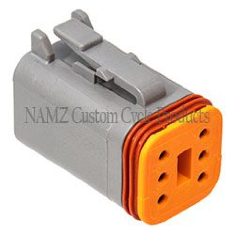 NAMZ Deutsch DT Series 6-Wire Plug & Wedgelock - Grey (Repl. HD 72136-94GY) DP-6G