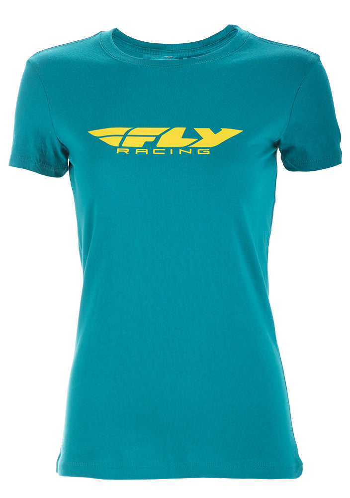 FLY RACING Fly Women's Corporate Tee Teal 2x 356-03792X