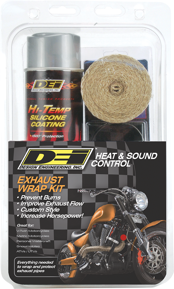 DEI Exhaust Wrap Kit - Tan Wrap w/ Aluminum HT Silicone™ Coating 901331