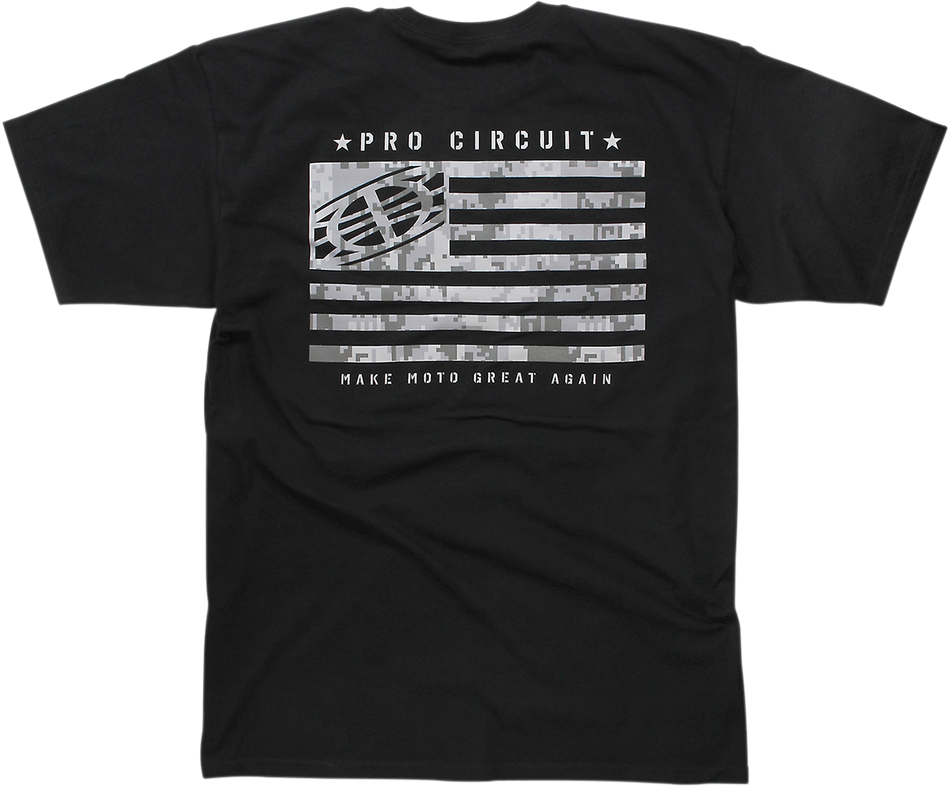 Camiseta con bandera PRO CIRCUIT - Negra - Pequeña 6411810-10