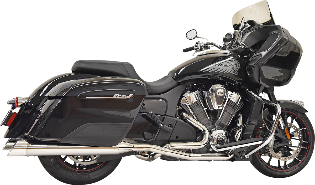 BASSANI XHAUST Exhaust Dual Challenger - Chrome Indian Challenger 2020-2021 8H16S