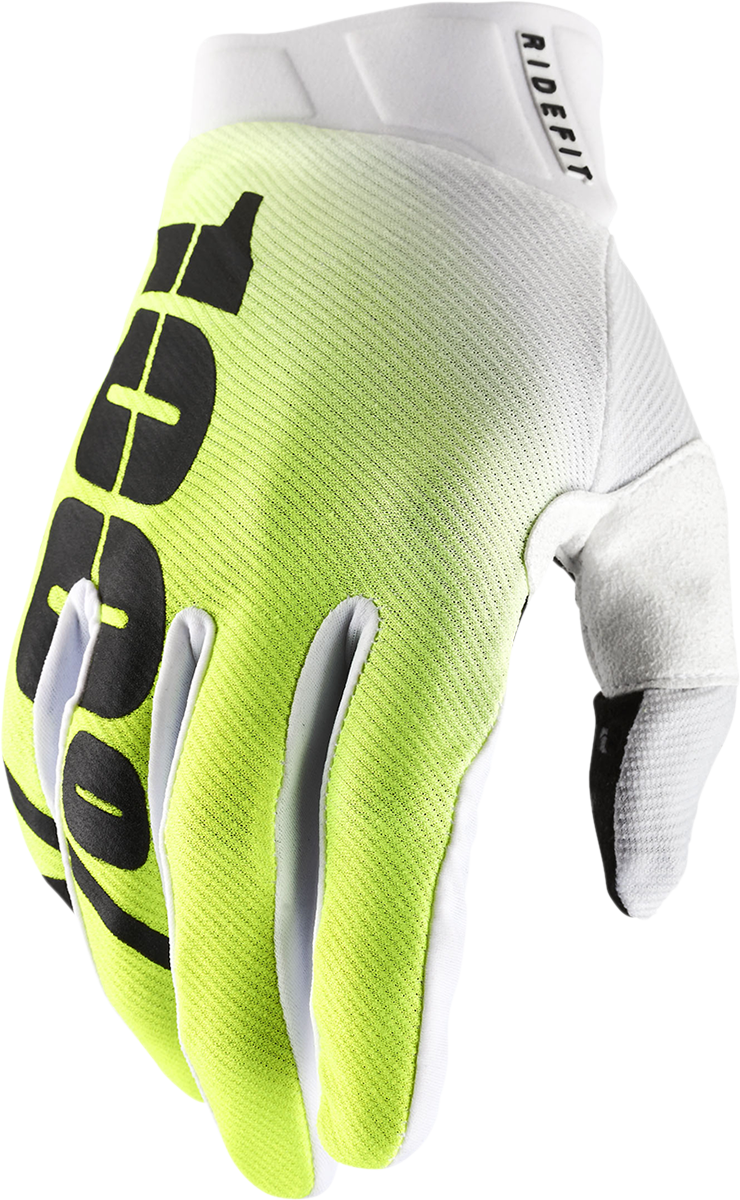 100% Ridefit Gloves - Korpo Yellow - Medium 10010-00016