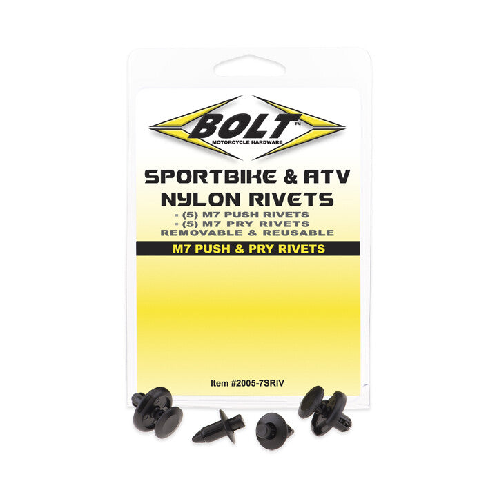 BOLT M7 Push & Pry Rivet Kit 5 Each 10/Pk 2005-7SRIV