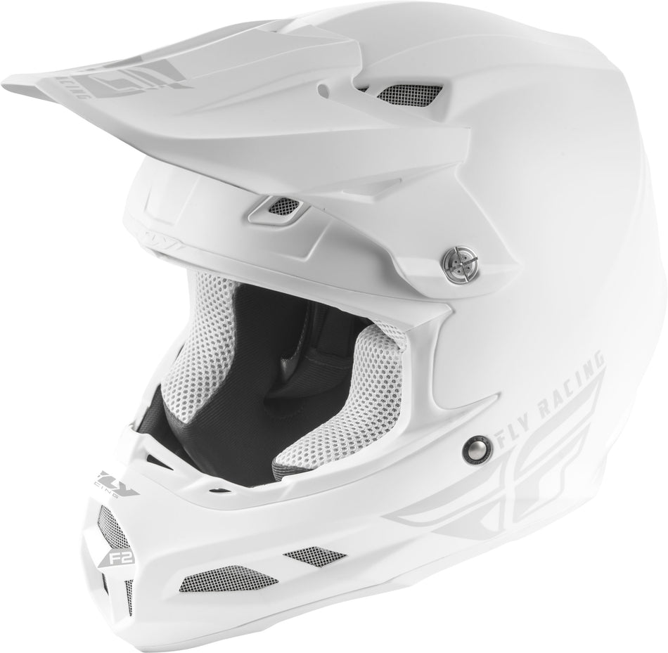 FLY RACING F2 Carbon Solid Helmet White Md 73-4241-6