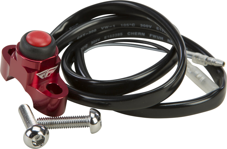 FLY RACING Billet Spacesaver Perch Mount Kill Switch Red KS-01 RED