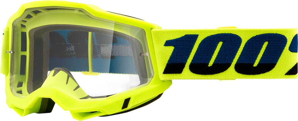 100% Accuri 2 OTG Goggles - Fluo Yellow - Clear 50018-00003