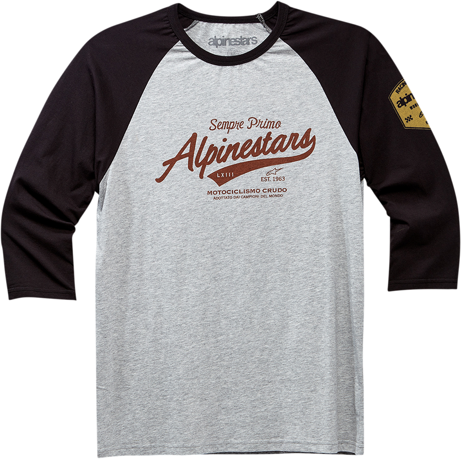 ALPINESTARS Script T-Shirt - Black/Heather Gray - Large 1230715051028L