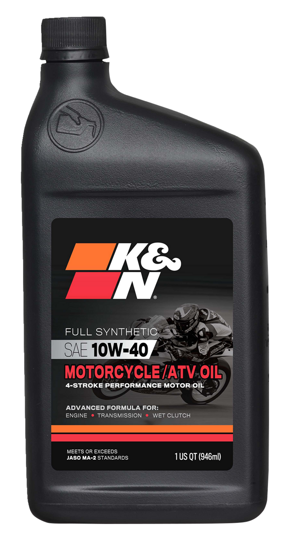 Aceite de motor sintético K &amp; N - 10W40 - 1 cuarto de galón estadounidense 108062 
