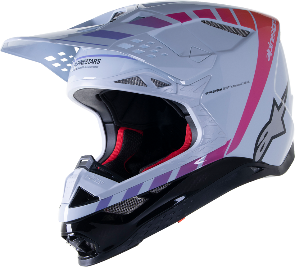 ALPINESTARS Supertech M10 Helmet - Daytona - MIPS® - Haze Gray/Orange Fluo/Rhodamine - Large 8302423-9243-LG
