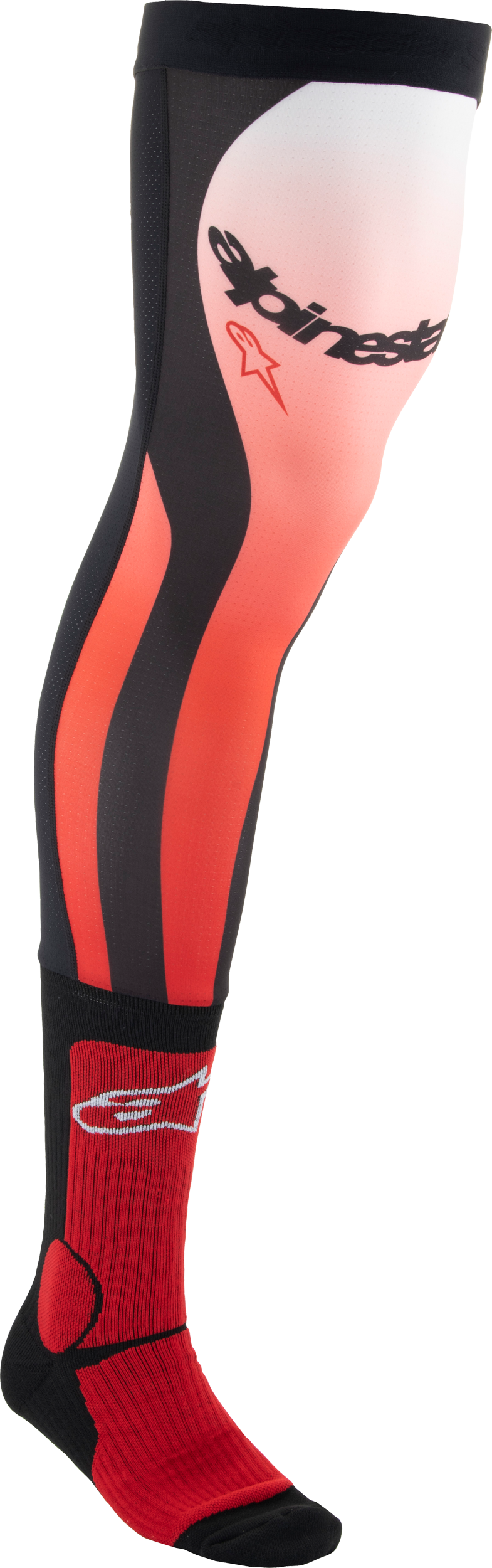 ALPINESTARS Knee Brace Socks Bright Red/White Sm/Md 4701324-3012-S/M