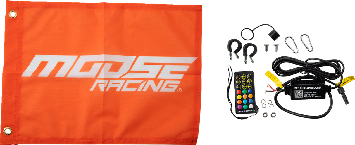 MOOSE RACING 5' Whip Light - RGB - Black - Chase SB-CHSBTR-151PU