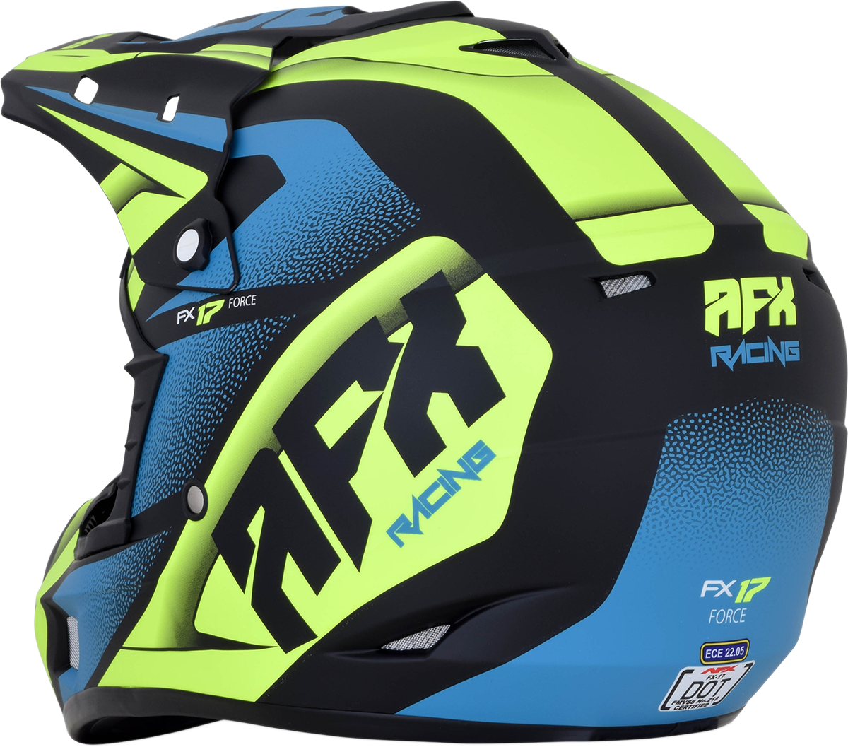 AFX FX-17 Helmet - Force - Matte Black/Green/Blue - 2XL 0110-5218