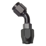 Russell Performance -6 AN Black 45 Degree Full Flow Hose End 610095