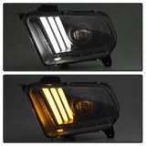 Spyder 13-14 Ford Mustang (HID Only) Projector Headlights w/Turn Signals - Blk PRO-YD-FM13HID-BK 5085559