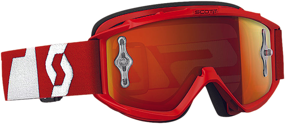 SCOTT 89si Pro Youth Oxide Goggle Red/Wht W/Orange Chrome Lens 240596-4969280