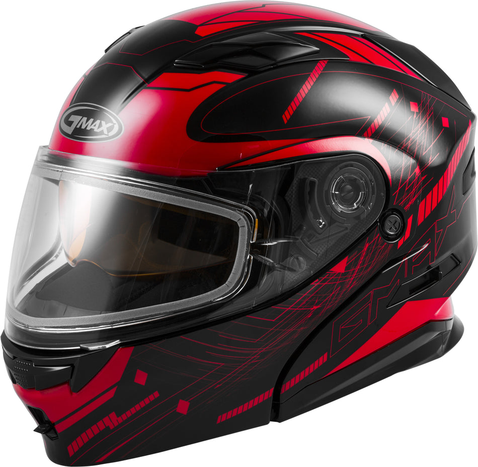 GMAX Md-01s Modular Wired Snow Helmet Black/Red Sm G2011204D TC-1-ECE