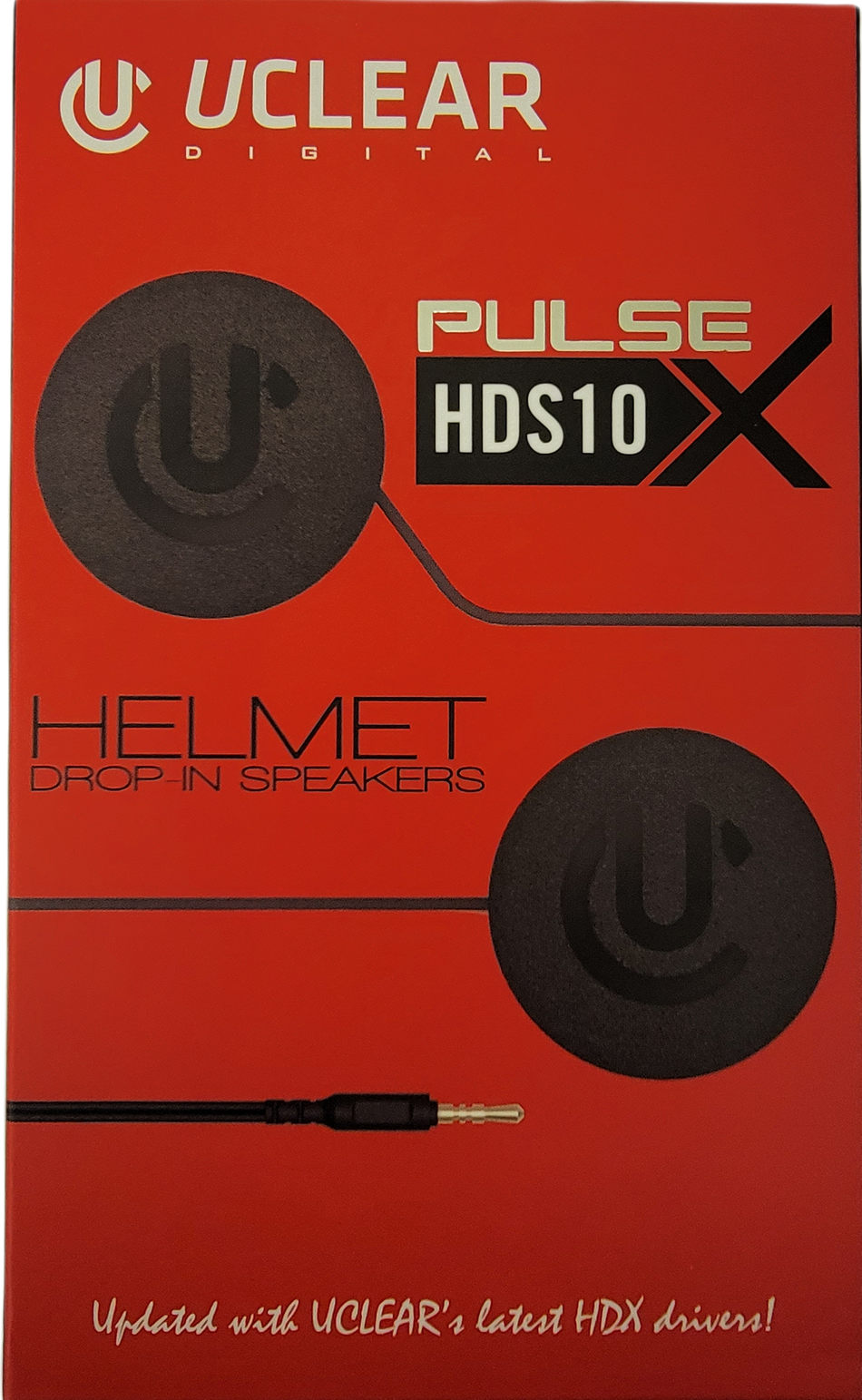 UCLEAR Hds10x Helmet Speakers 40mm Diameter  3.5mm Jack 111046