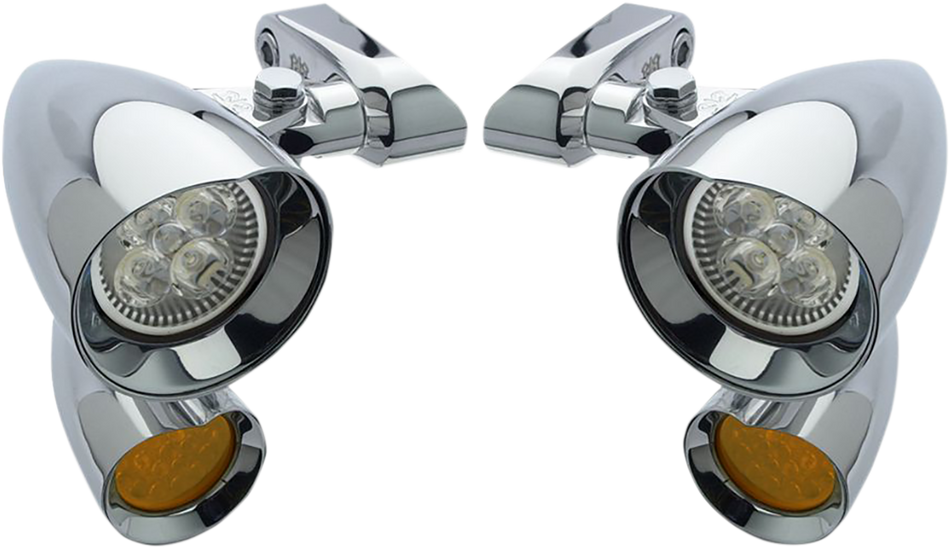 HEADWINDS Spotlight Vampire 2" Spotlight and 1-3/8" Turn Signals Chrome  Road Glide Custom FLTRX  2015-2020 FLT900VD0015CAP