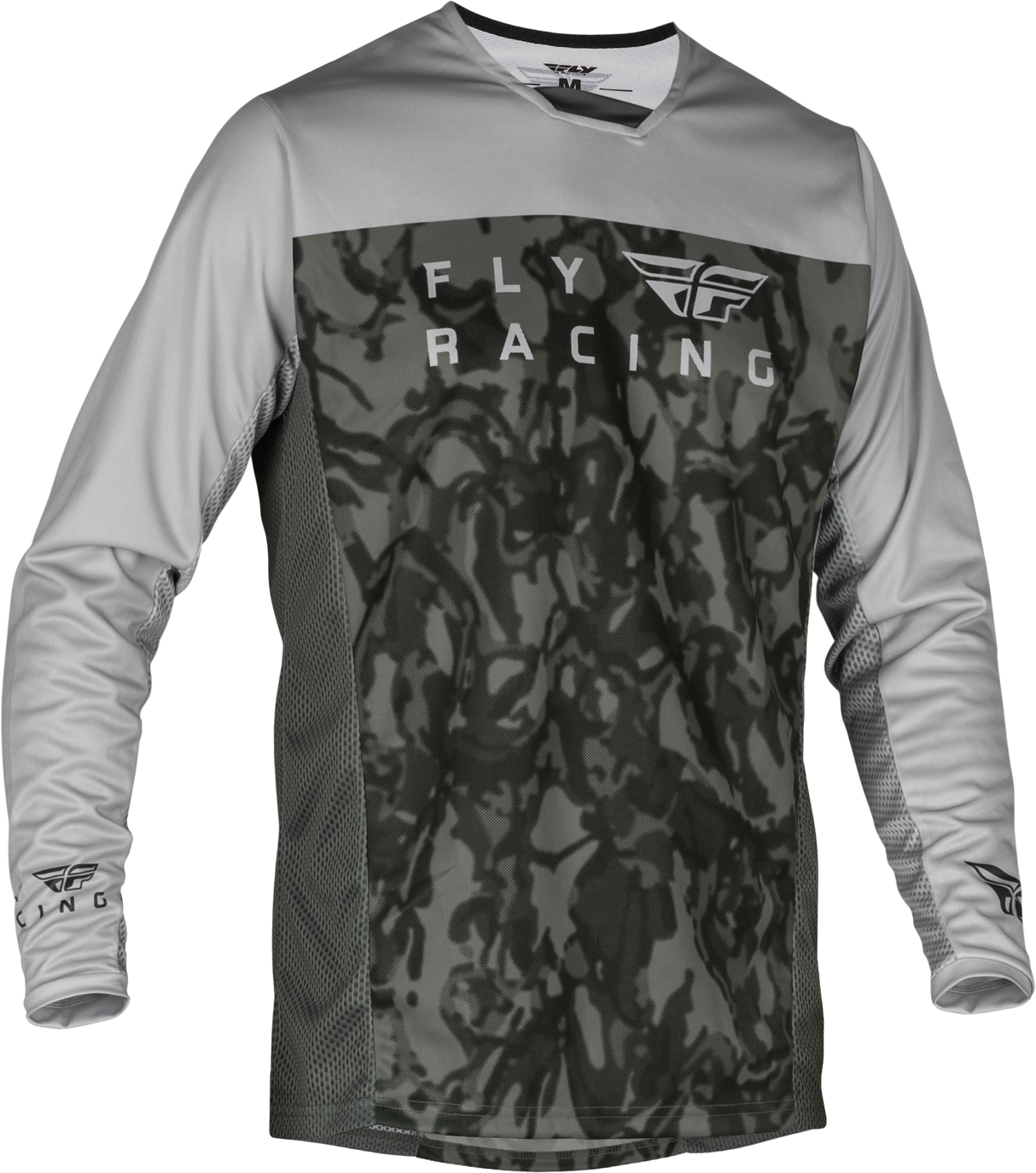 FLY RACING Youth Radium Jersey Dark Grey Camo/Grey Yl 376-052YL