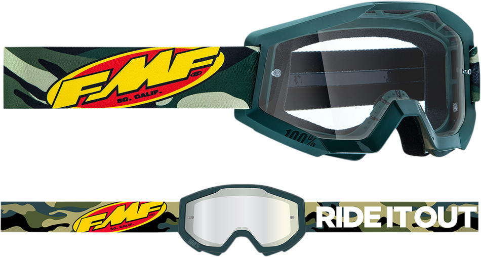 FMF PowerCore Goggles - Assault - Camo - Clear F-50050-00001 2601-3006