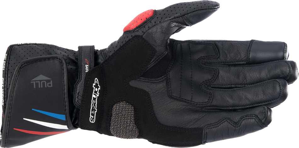 ALPINESTARS Honda SP-8 V3 Gloves - Black/Bright Red/Blue - 2XL 3558423-1317-2X