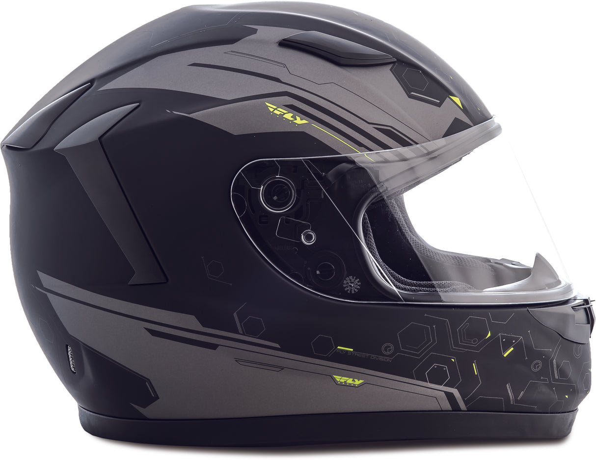 FLY RACING Conquest Hex Helmet Black/Grey M 73-8422M